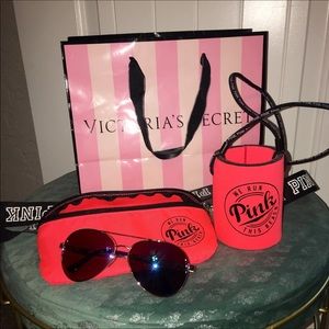 PINK coosie and fanny pack